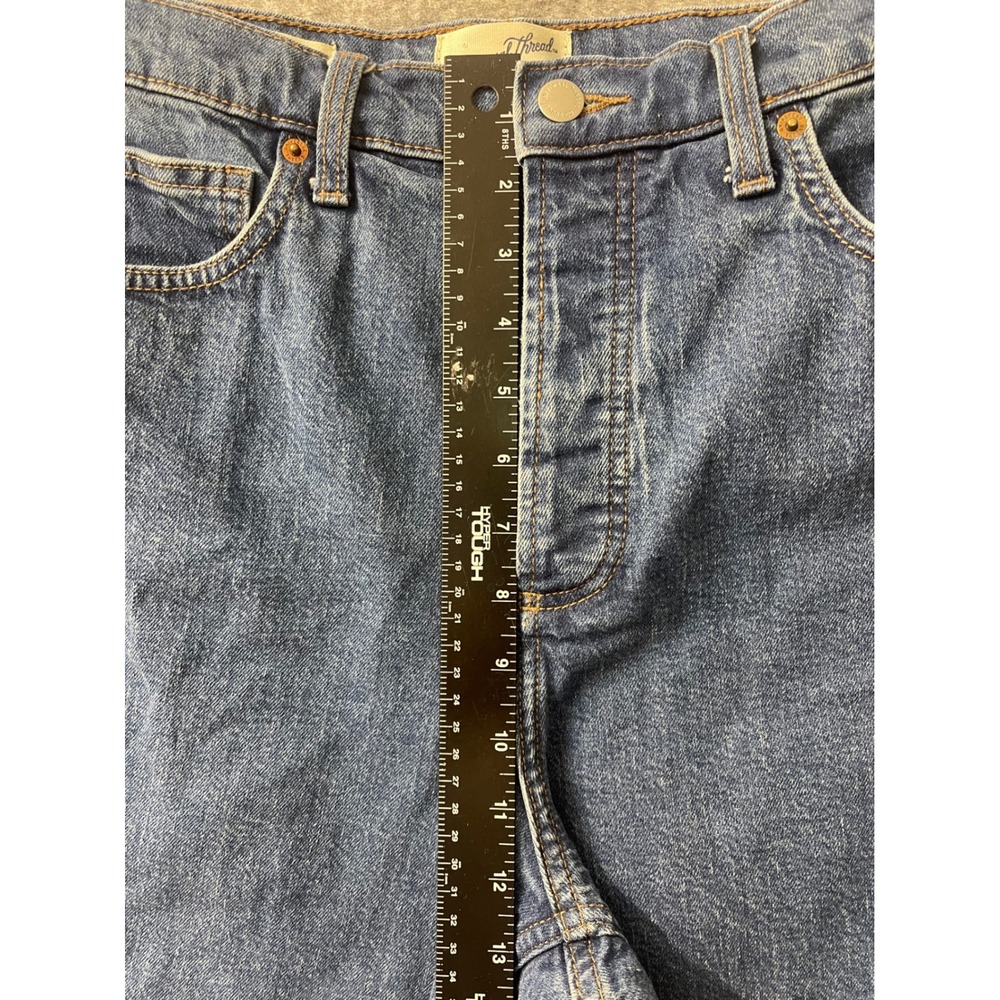 Universal Thread Highest Straight Jeans Medium Wash Button Fly Size 12 Womens - Picture 4 of 15
